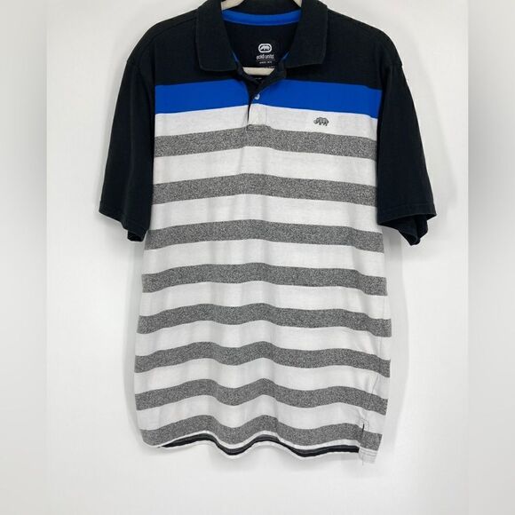Ecko Unltd Casual Striped Polo Shirt Size XL - Picture 1 of 6